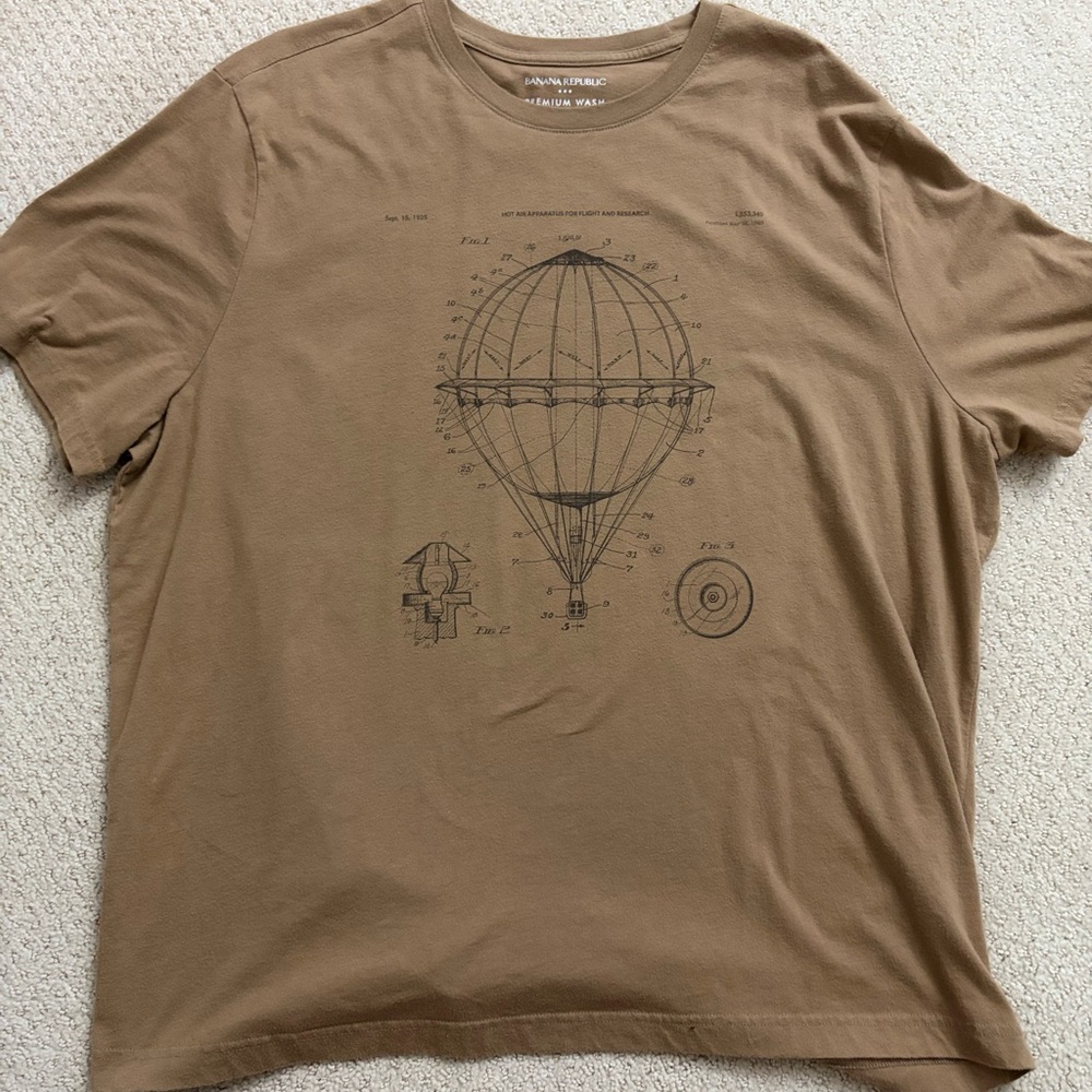 Tan Graphic Banana Republic T-Shirt